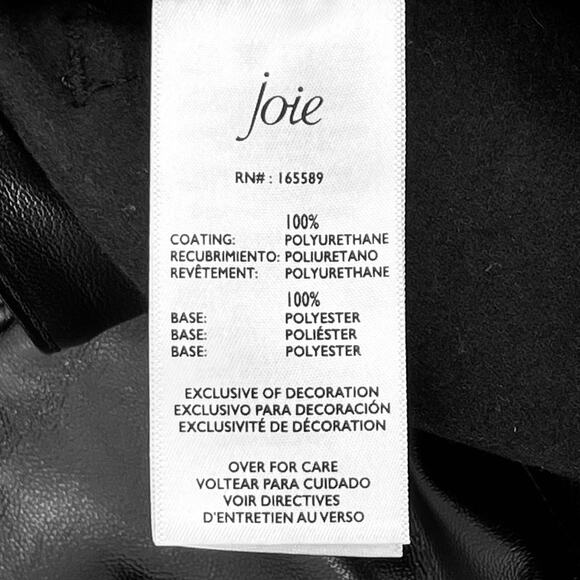 Joie Faux Leather Women’s Pants, EUC, Black, Sz. 12 - Picture 8 of 15